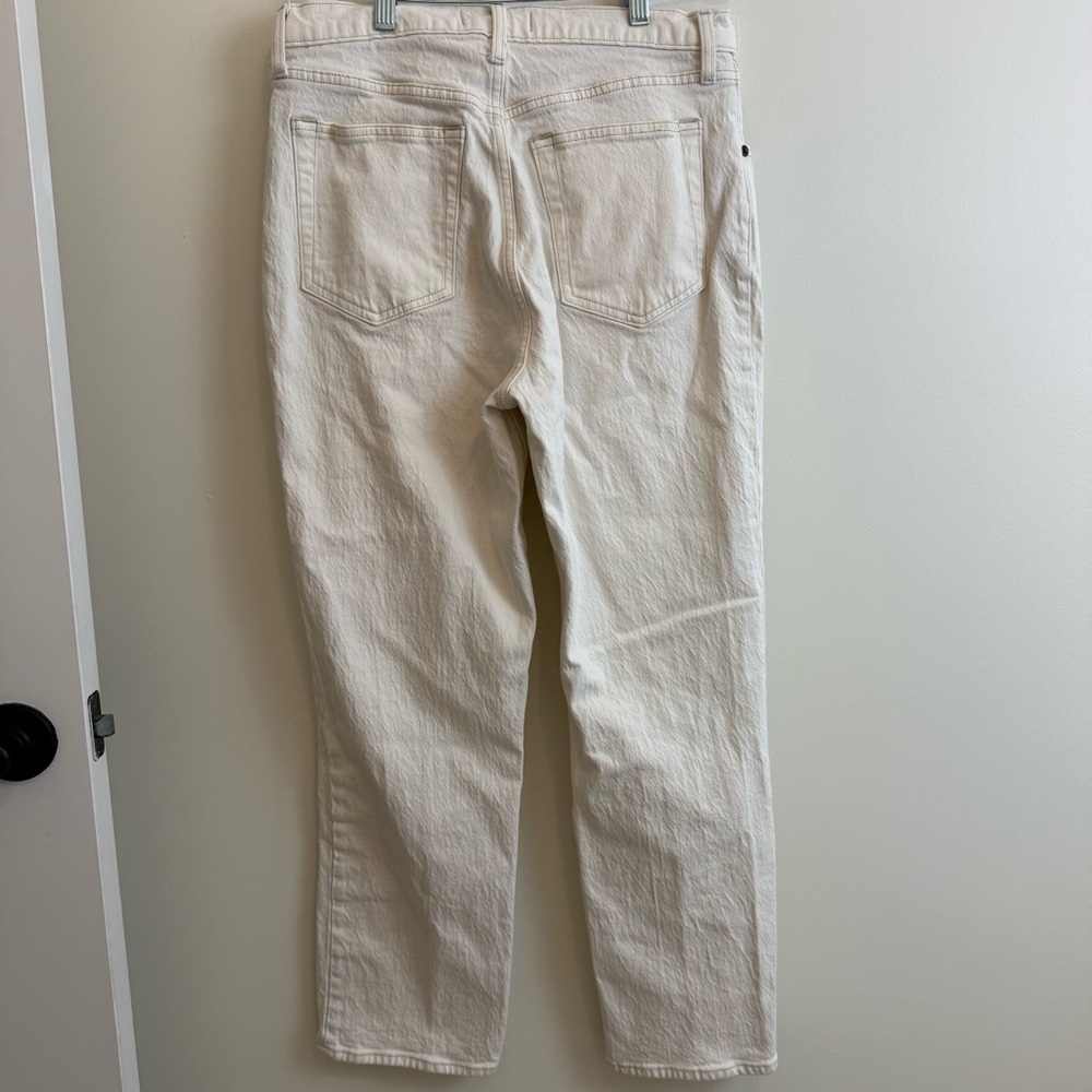 Abercrombie & Fitch Straight Ultra High Rise Off White Jeans‎ Sz 31/12S - Picture 4 of 10